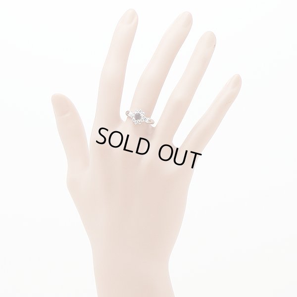 PT900 ルビーダイアイリリング 0.54ct 0.31ct 4.50g　装着イメージ