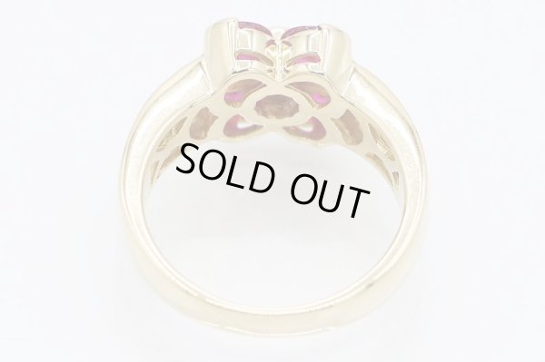 K18 ルビーダイアイリリング 1.68ct 0.40ct 6.10g　内側