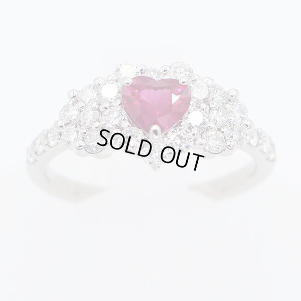 PT900 ルビーダイアイリリング 0.60ct 0.84ct 4.60g