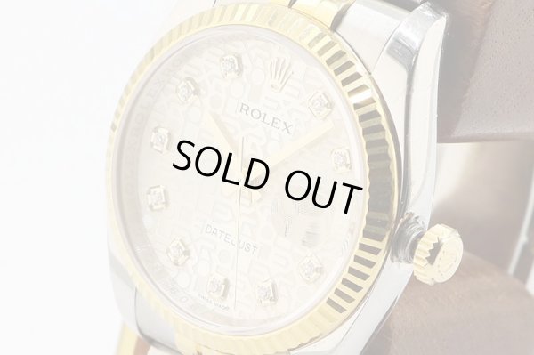 ロレックス　１１６２３３Ｇ　銀コンピュータ文字盤　１０Ｐ　Ｇ番（２０１２年）　サイド拡大