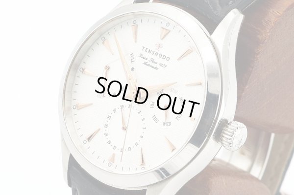 天賞堂　パワーリザーブ　ＴＥＮ－００９　白文字盤　サイド拡大