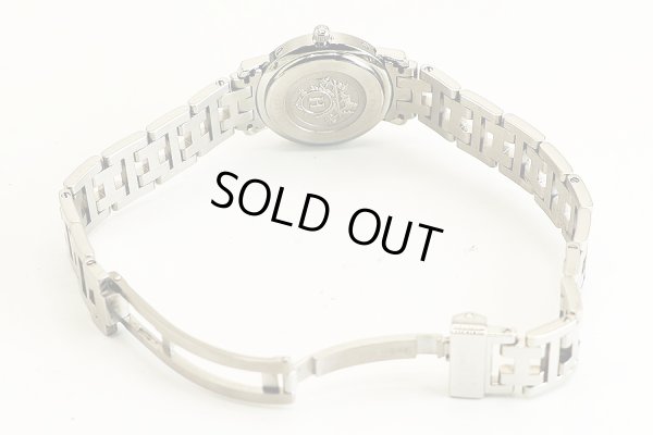 エルメス　クリッパーナクレ　ＣＬ４．２３０　ピンクシェル文字盤　Ｄベゼル　ブレス