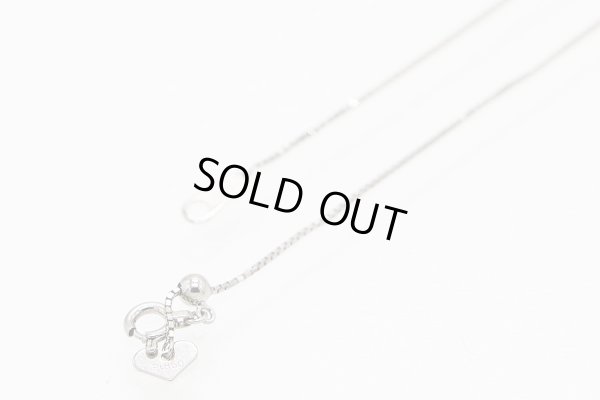 PT850/900 サファイアダイアイリペンダントネックレス 0.53ct 0.41ct 4.20g　留め具外したイメージ