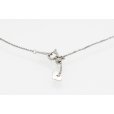 PT850/900 サファイアダイアイリペンダントネックレス 0.53ct 0.41ct 4.20g　留め具