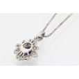 PT850/900 サファイアダイアイリペンダントネックレス 0.53ct 0.41ct 4.20g　裏面