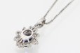 PT850/900 サファイアダイアイリペンダントネックレス 0.53ct 0.41ct 4.20g　裏面