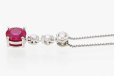 PT850/900 ルビーダイアイリペンダントネックレス 0.95ct 0.17ct 3.60g　サイド