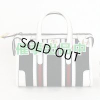 グッチ　ミニ トップハンドルバック 715771 498879 ブラック／ホワイト