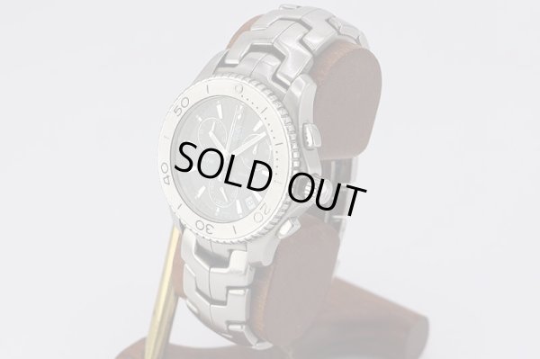 タグホイヤー　リンク　クロノグラフ　ＣＪ１１１０　黒文字盤　サイド