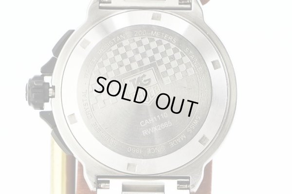 タグホイヤー　フォーミュラー１　クロノグラフ　ＣＨＡ１１１０　黒文字盤　裏面拡大