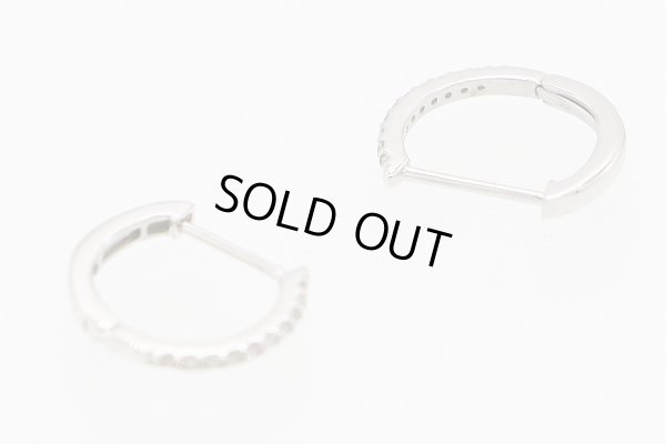 PT900 ダイアイリフープピアス 0.05ct*2 1.50g