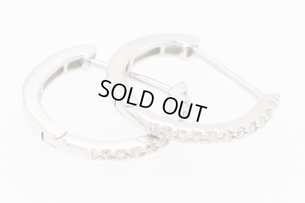 PT900 ダイアイリフープピアス 0.05ct*2 1.50g　拡大