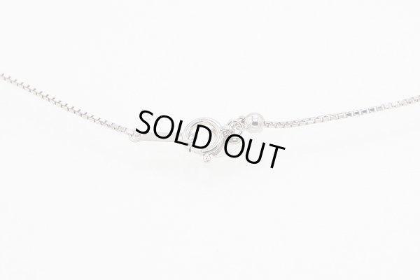 K18WG ダイアイリペンダントネックレス 1.00ct 7.40g　留め具