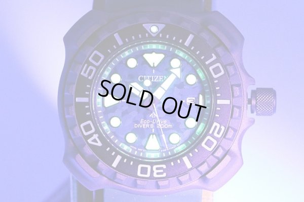 シチズン　プロマスター　ダイバー２００ｍ　ＢＮ０２２７－０９Ｌ 青迷彩文字盤　ライト