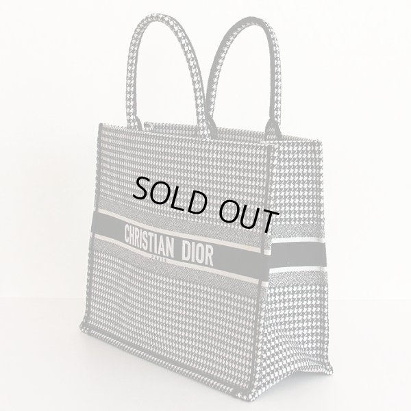 クリスチャンディオール ブックトート ラージ M1286ZRPI_M081 ブラック／ホワイト　サイド