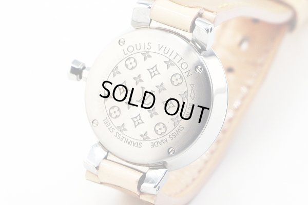 ルイヴィトン　タンブールフラワー　Ｑ１２ＭＧ－Ｅ　桜花柄文字盤　裏面拡大