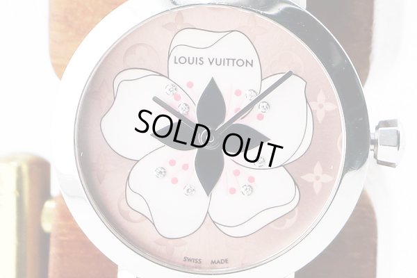 ルイヴィトン　タンブールフラワー　Ｑ１２ＭＧ－Ｅ　桜花柄文字盤　表面