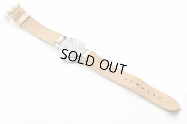 ルイヴィトン　タンブールフラワー　Ｑ１２ＭＧ－Ｅ　桜花柄文字盤　革ベルト状態　裏面