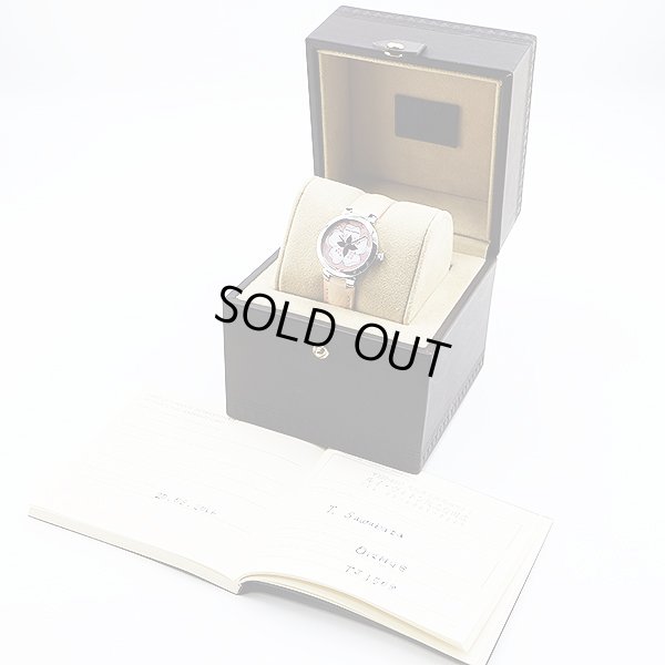 ルイヴィトン　タンブールフラワー　Ｑ１２ＭＧ－Ｅ　桜花柄文字盤　革ベルト状態　表面　箱・保証書