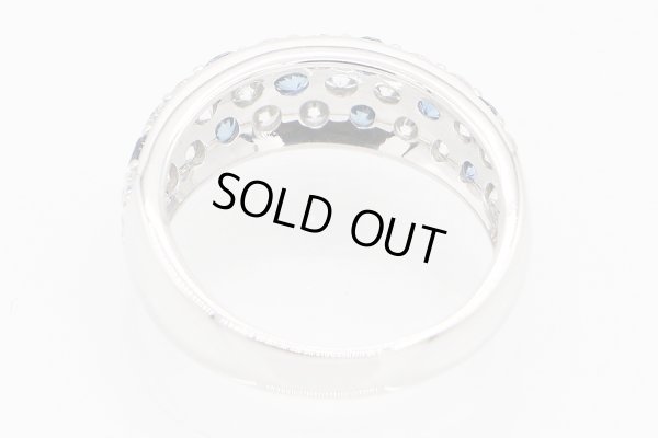 ミキモト K18WG サファイアダイアイリリング 0.65ct 1.04ct 4.30g　内側