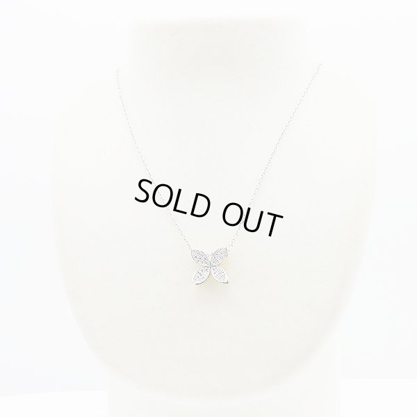 ミキモト K18/WG シェルルビーダイアイリペンダントネックレス 0.04ct 0.32ct 8.50g　装着イメージ　表面