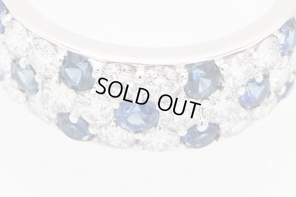 ミキモト K18WG サファイアダイアイリリング 0.65ct 1.04ct 4.30g　拡大