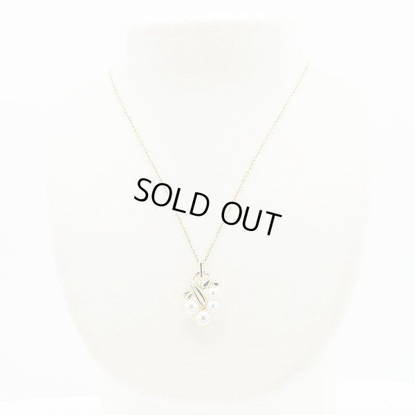 ミキモト K18 パールイリペンダントネックレス 5.70g　装着イメージ