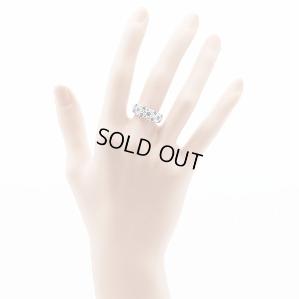 ミキモト K18WG サファイアダイアイリリング 0.65ct 1.04ct 4.30g　装着イメージ