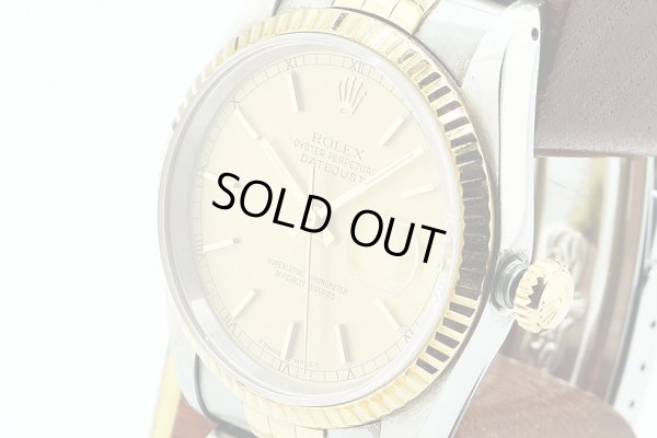 ロレックス　１６２３３　Ｘ番（９２年）シャンパン文字盤　サイド拡大