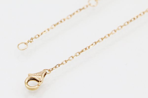 カルティエ　750WG/YG/PG トリニティ ダイアイリネックレス 2.80g　留め具外したイメージ