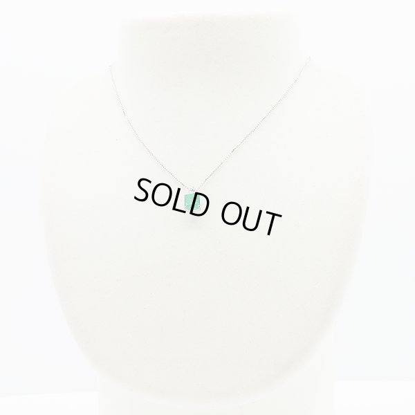 タサキ　PT900/850 エメラルドダイアイリペンダントネックレス 1.73ct 0.11ct 5.10g　装着イメージ