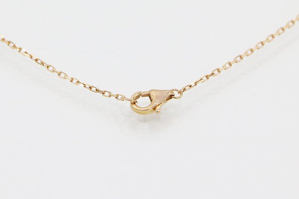 カルティエ　750WG/YG/PG トリニティ ダイアイリネックレス 2.80g　留め具