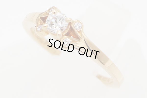 カルティエ　750PG バレリーナ ダイアイリリング 0.19ct 2.90g　サイド