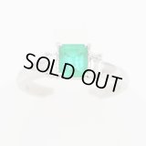 タサキ　PT900 エメラルドダイアイリリング 0.87ct 0.30ct 4.90g