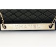 シャネル　チェーンウォレット A80982 ブラック／GP金具　プレート
