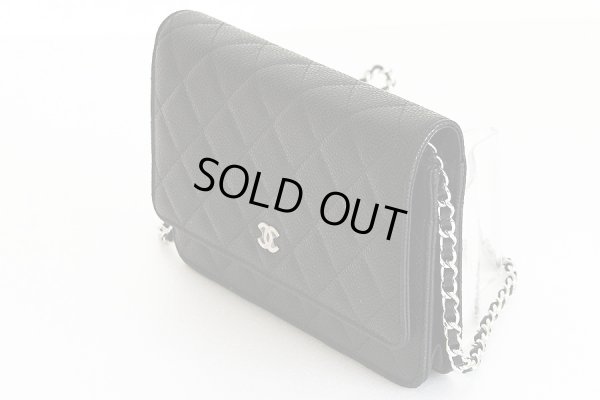 シャネル　チェーンウォレット AP0250 ブラック／SIV金具　サイド