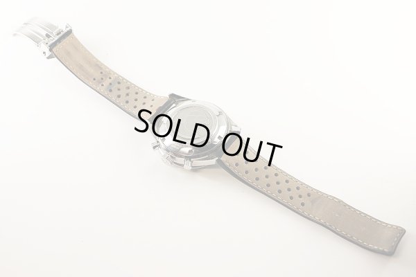 タグホイヤー　ニューカレラ　ＣＶ２０１０－４　黒文字盤　Ｆ・Ｍ・ファッジオ限定　革ベルト状態　裏面