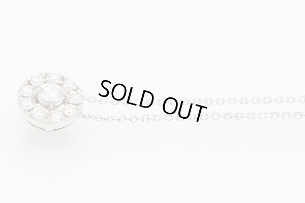 PT999/850 ダイアイリペンダントネックレス 0.28ct 2.90g　サイド