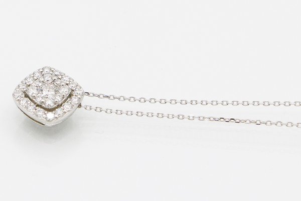ポンテヴェキオ　PT999/850 ダイアイリペンダントネックレス 0.37ct 2.70g　サイド