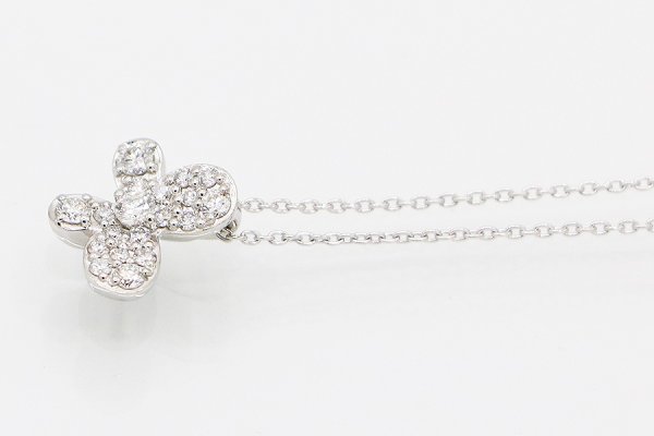 ポンテヴェキオ　PT999/850 ダイアイリペンダントネックレス 0.20ct 3.00g　サイド