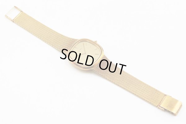 セイコー　ドルチェ　５Ｐ３０－５Ｇ７０　金色文字盤　メッシュベルト状態　表面