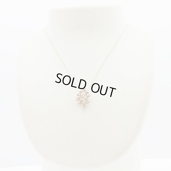 タサキ　K18PG ダイアイリペンダントネックレス 0.02ct 4.10g　装着イメージ