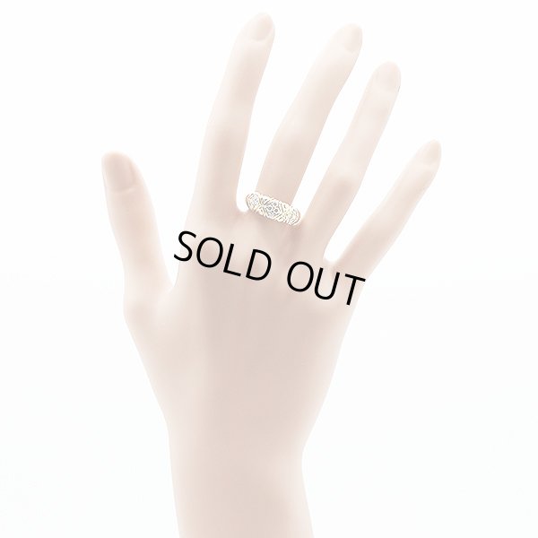 セイコージュエリー　K18 ダイアイリリング 0.35ct 6.40g　装着イメージ