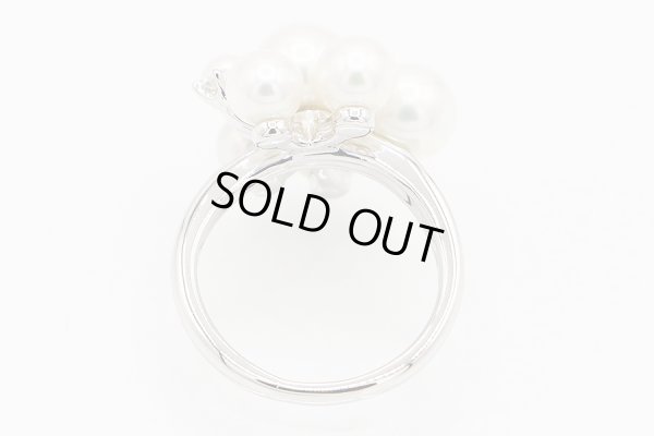 タサキ　PT900 パールダイアイリリング 0.07ct 8.60g　内側