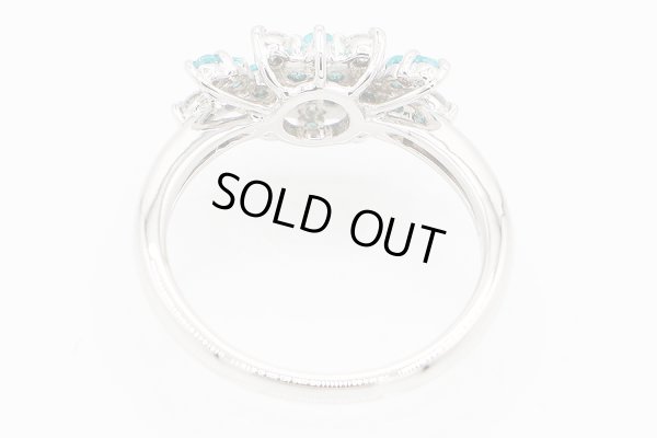 タサキ　PT900 トルマリンダイアイリリング 0.14ct 5.20g　内側