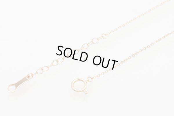 タサキ　K18PG ダイアイリペンダントネックレス 0.02ct 4.10g　留め具外したイメージ