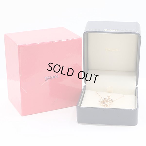 タサキ　K18PG ダイアイリペンダントネックレス 0.02ct 4.10g　箱