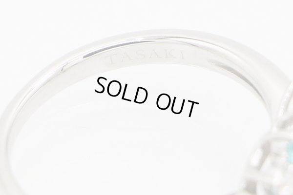 タサキ　PT900 トルマリンダイアイリリング 0.14ct 5.20g　刻印