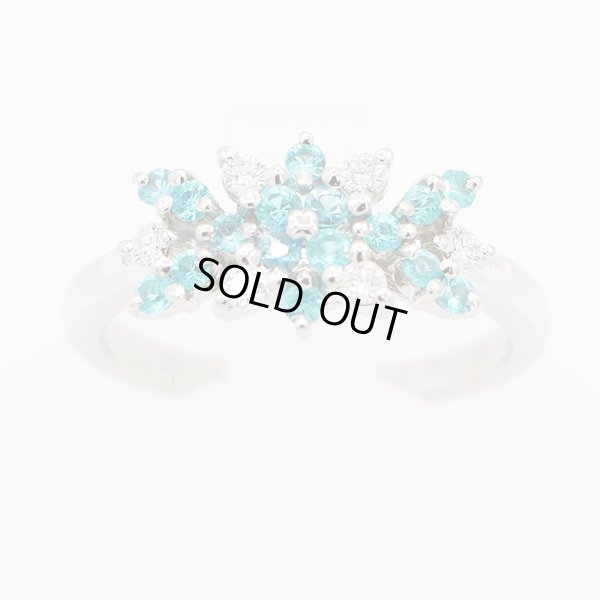 タサキ　PT900 トルマリンダイアイリリング 0.14ct 5.20g