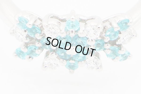 タサキ　PT900 トルマリンダイアイリリング 0.14ct 5.20g　拡大